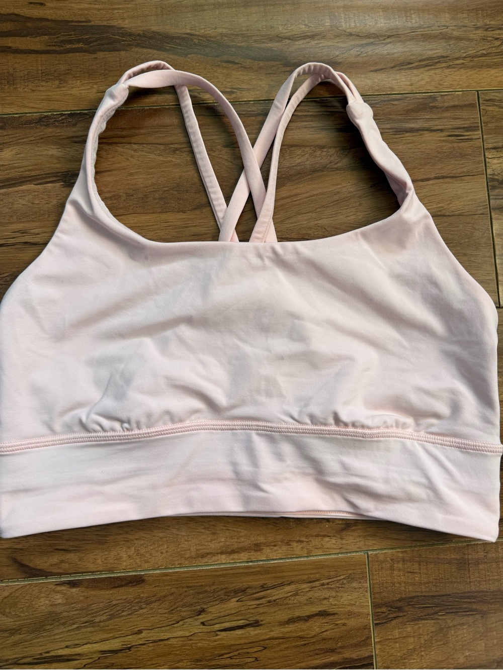 Lululemon light pink Energy longline sport bra